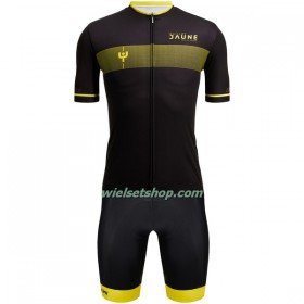 Fietskleding (Fietsshirt + Korte Koersbroek) 2022 Ronde van Frankrijk - Geel Zwart